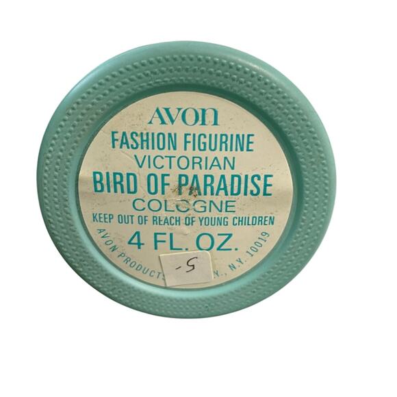 VTG. Avon Fashion Figurine Victorian Bird of Paradise Cologne Bottle EMPTY - Picture 3 of 3